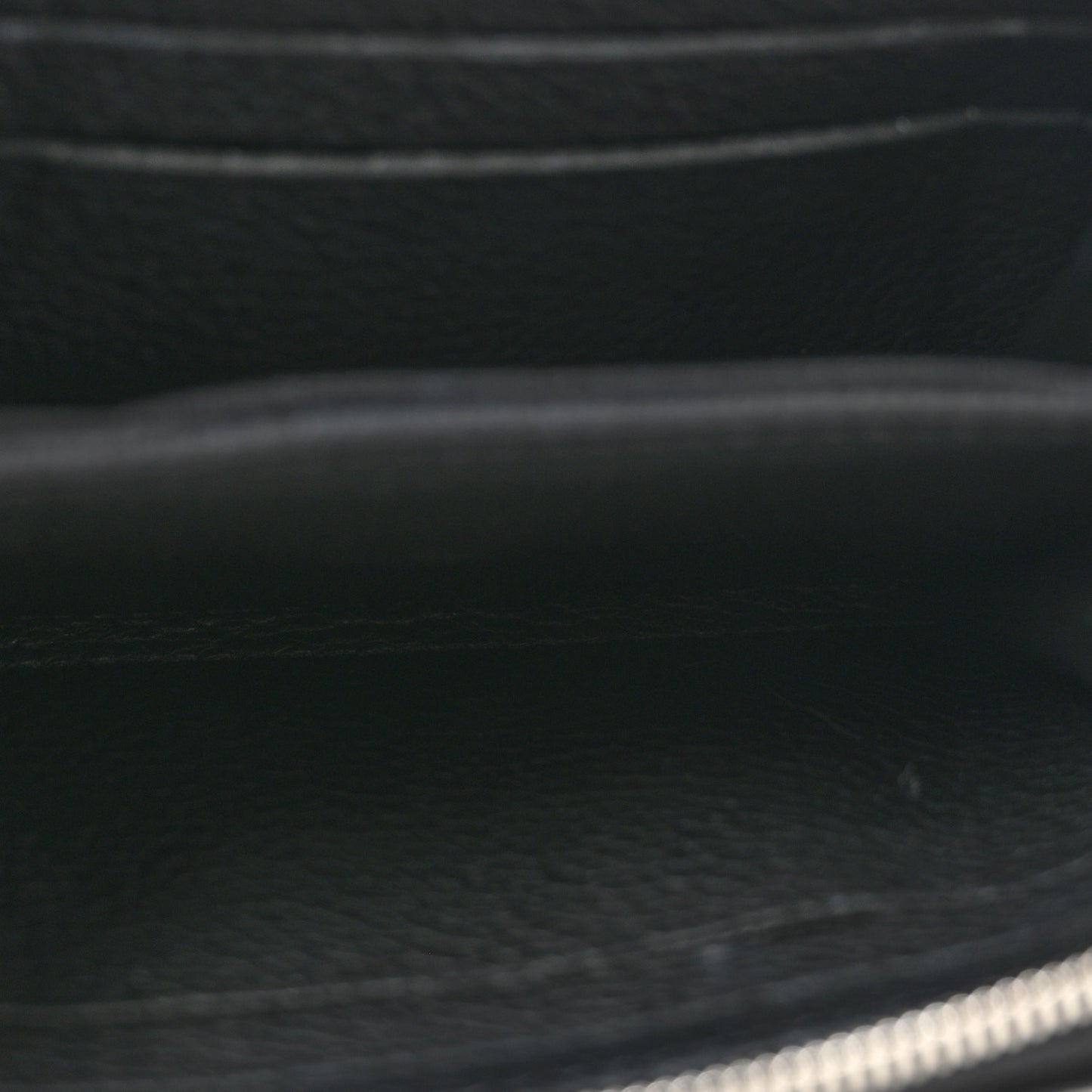 Calfskin Lockme Zippy Coin Purse Black