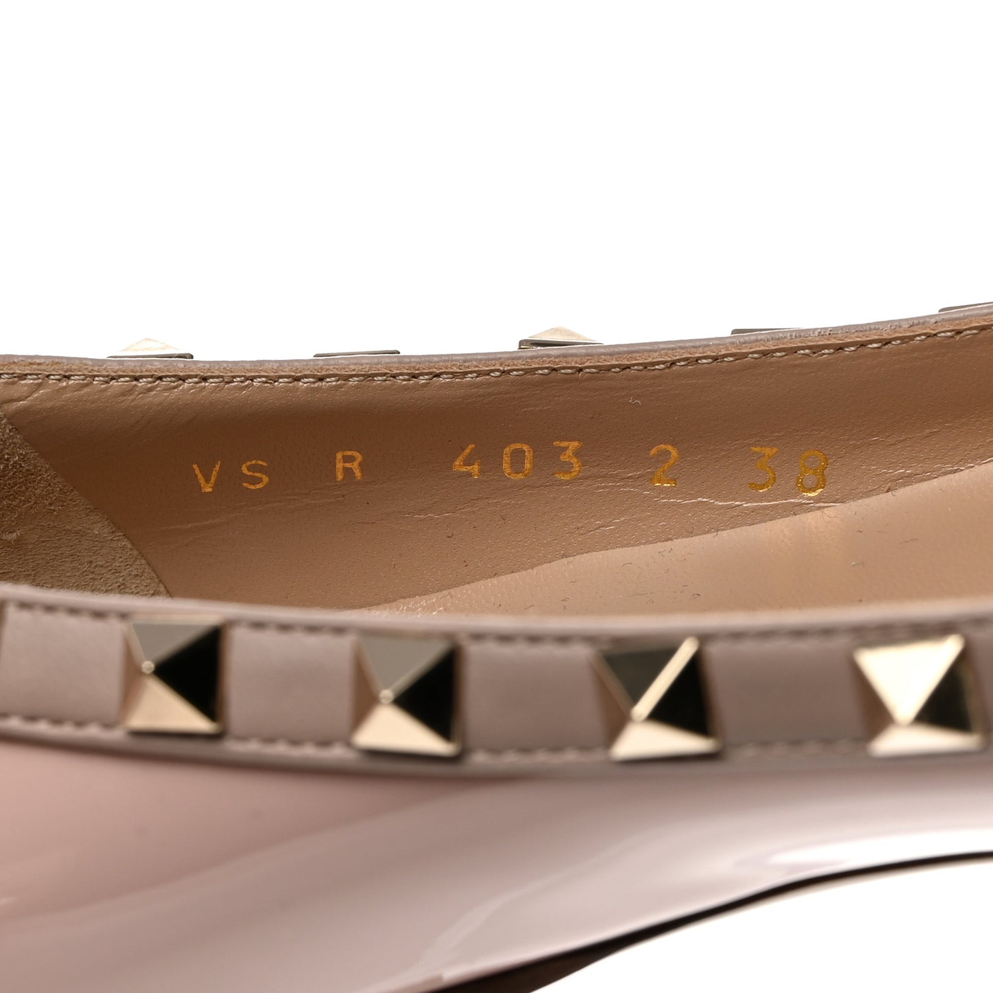 Patent Rockstud Ballerina Flats 38 Poudre