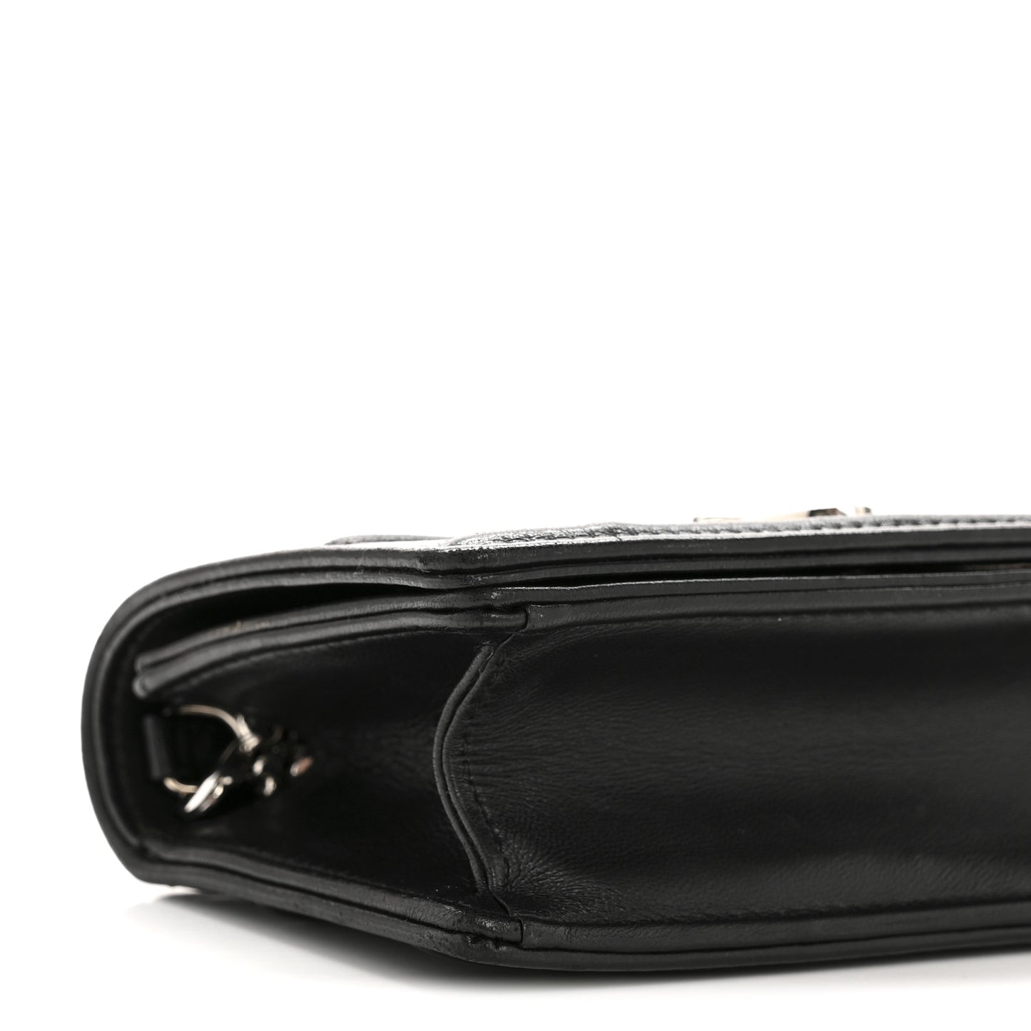 Lambskin Baby Diorama Flap Bag Black