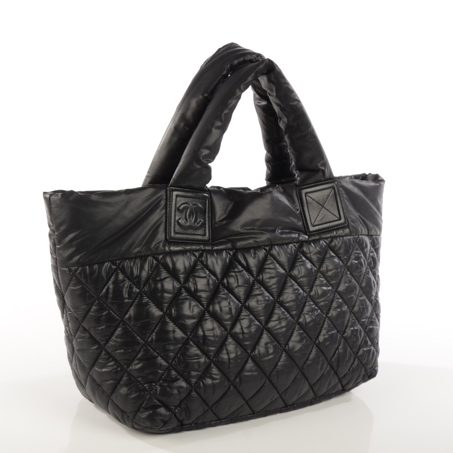 Chanel Nylon Quilted Small Coco Cocoon Tote Black 2 of 10