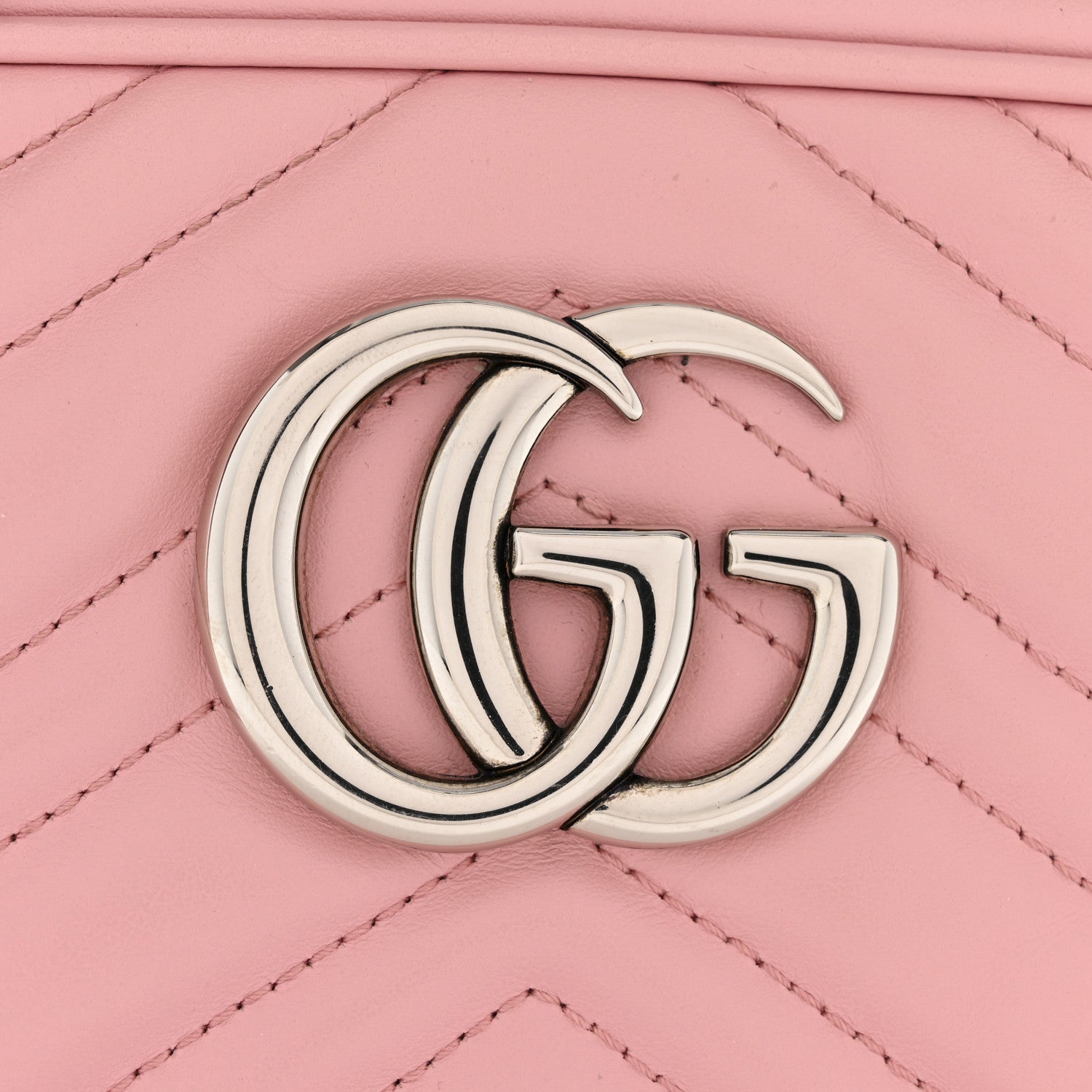 Gucci Calfskin Matelasse Small GG Marmont Chain Shoulder Bag Wild Rose 11 of 14