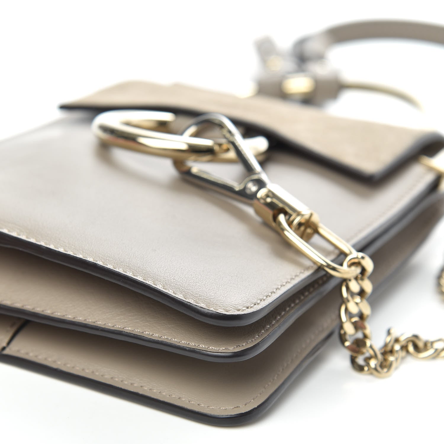 Chloe Suede Calfskin Mini Faye Bracelet Bag Motty Grey 9 of 9