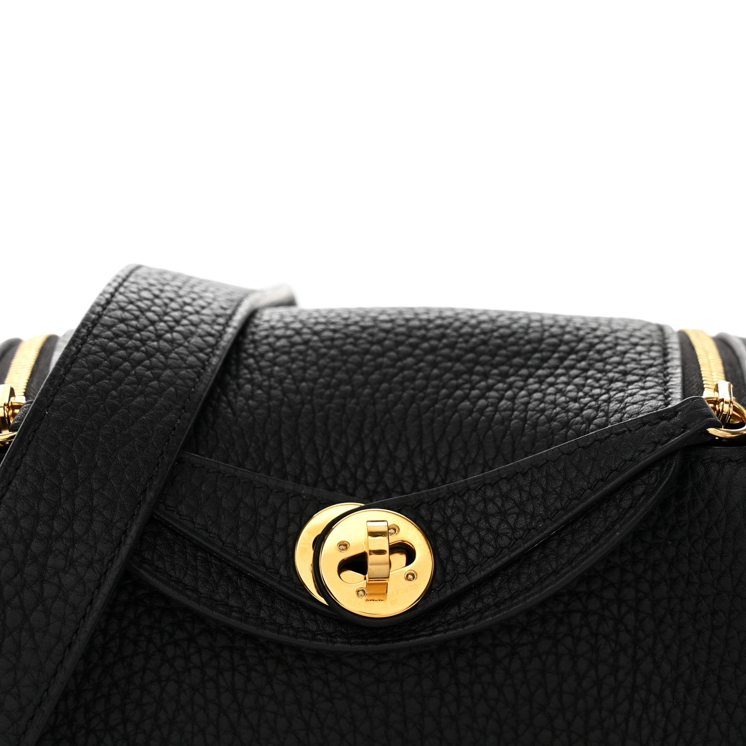 Hermes Taurillon Clemence Mini Lindy 20 Black 7 of 10