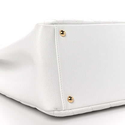 Chanel Caviar Quilted Grand Shopping Tote GST White 10 of 11