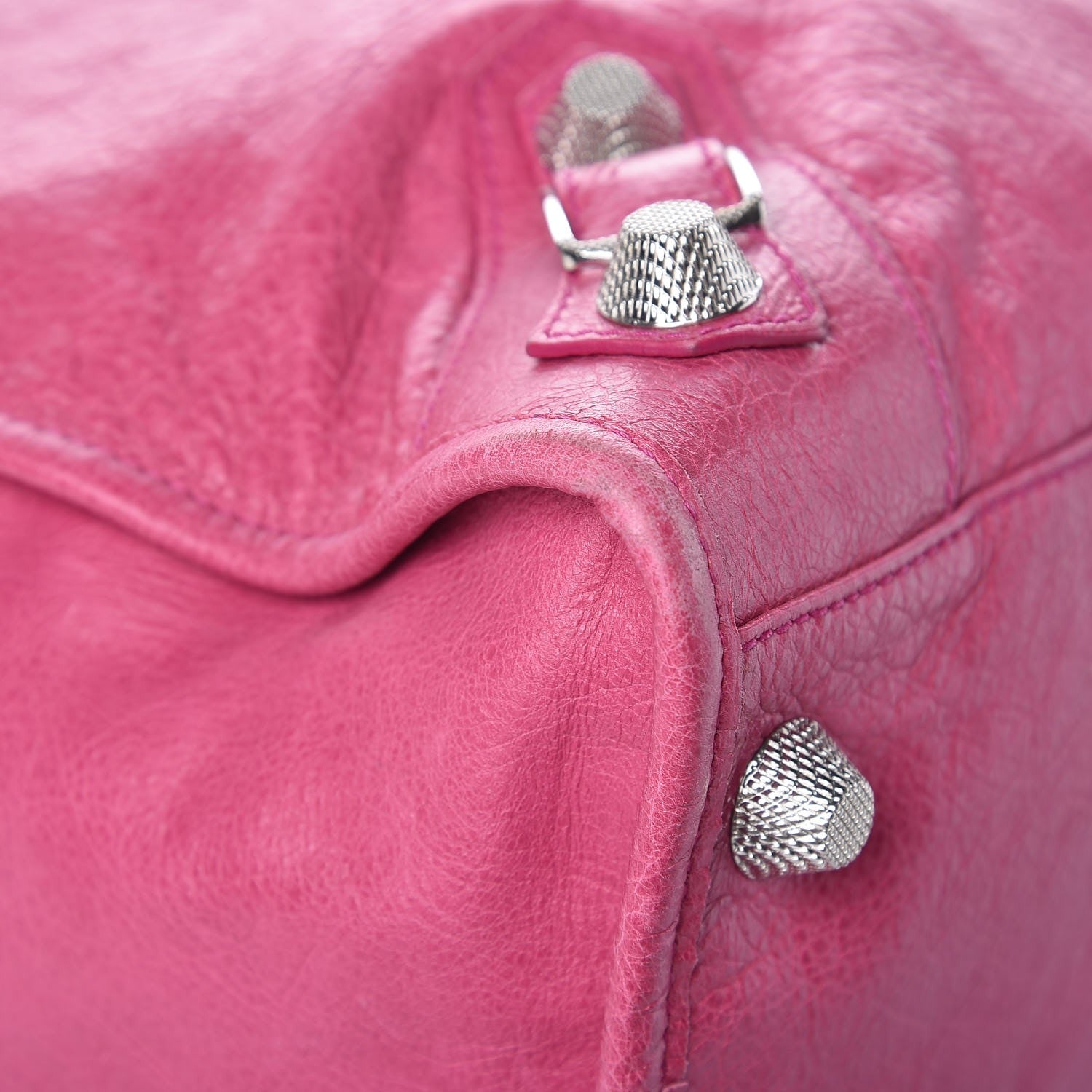 Balenciaga Agneau Giant 21 Silver Hardware Weekender Cyclamen Fucsia 11 of 15
