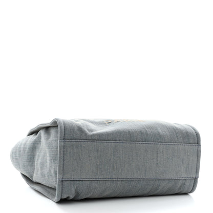 Chanel Denim Small Deauville Tote Light Blue 5 of 11