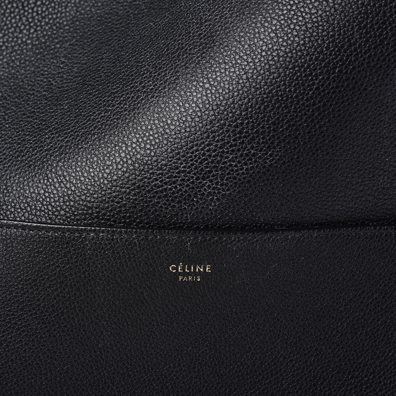 Celine Soft Grained Calfskin Sangle Bucket Bag Black 7 of 13