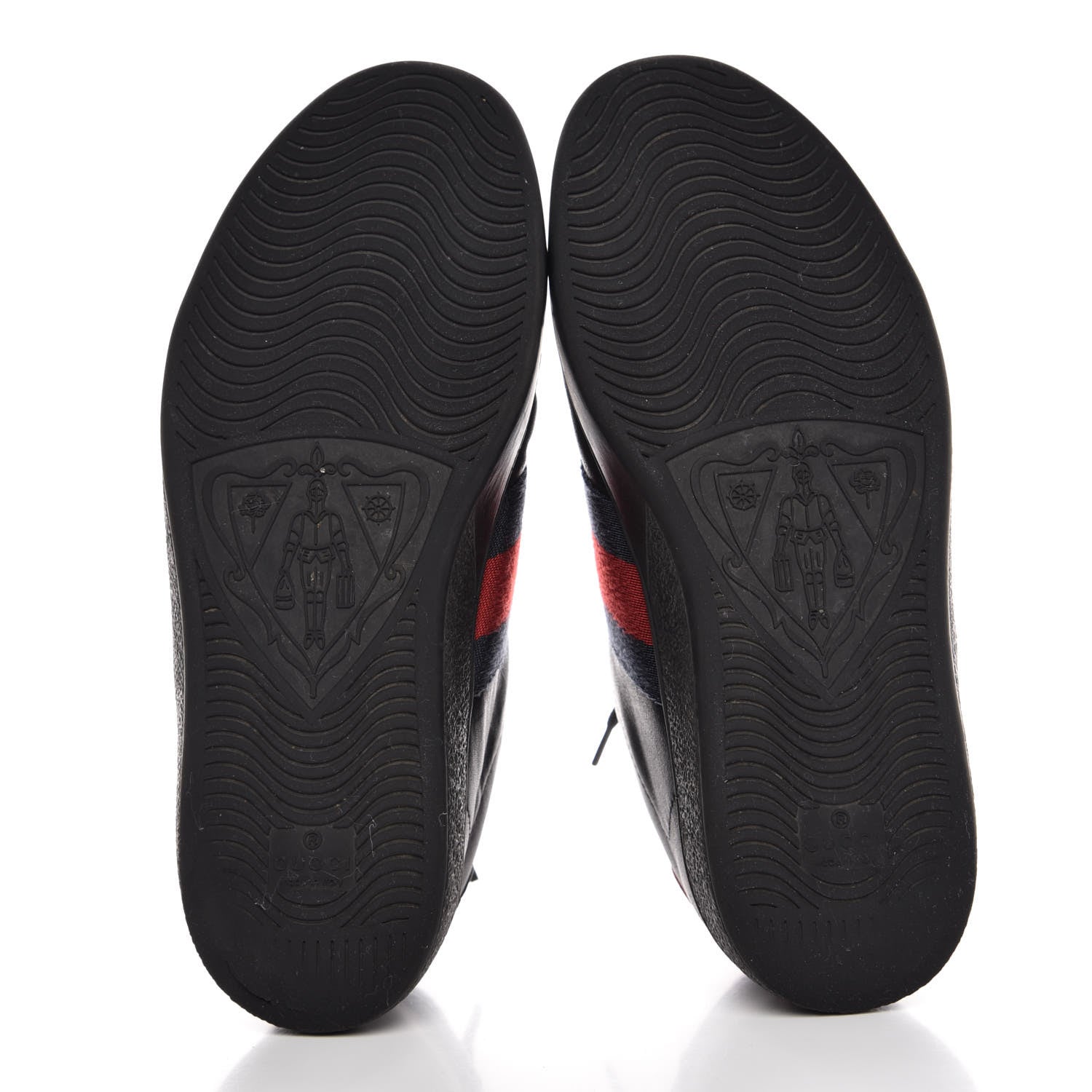 Gucci Calfskin Ayers Web Bee Embroidered Ace Sneakers 38 Black 7 of 19
