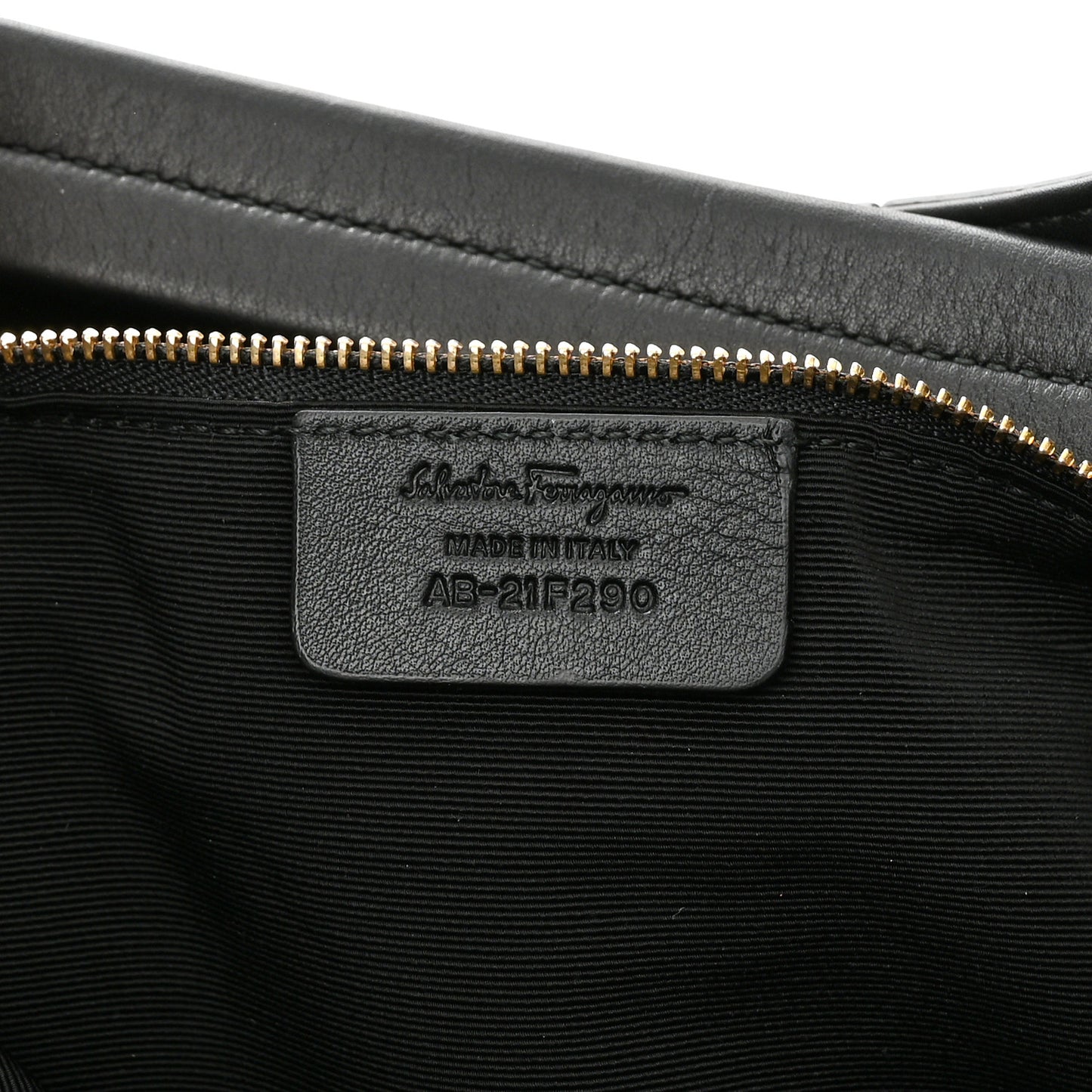 Calfskin Elle Gancini Chain Hobo Black