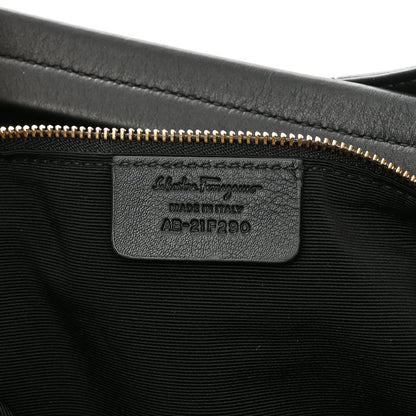 Salvatore Ferragamo Calfskin Elle Gancini Chain Hobo Black 7 of 11