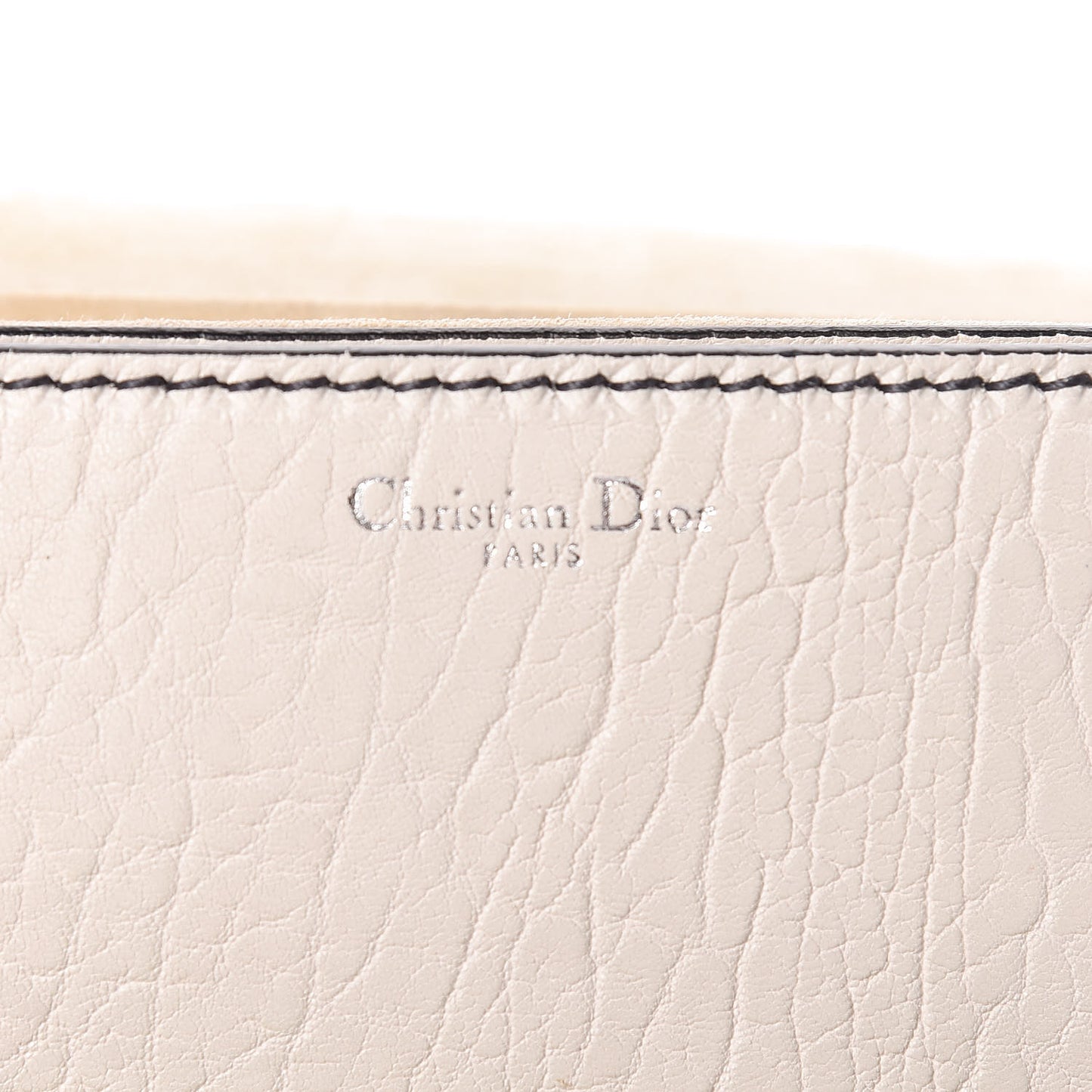 Grained Calfskin Dio(r)evolution Flap Bag Off White