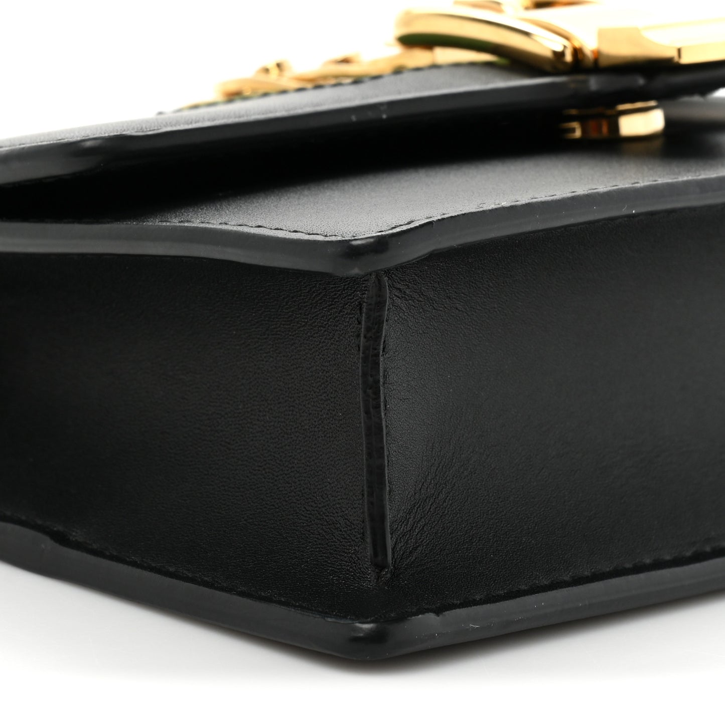 Calfskin Super Mini Sylvie Chain Shoulder Bag Black