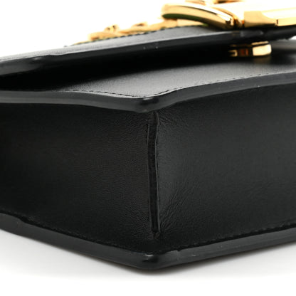 Gucci Calfskin Super Mini Sylvie Chain Shoulder Bag Black 8 of 9
