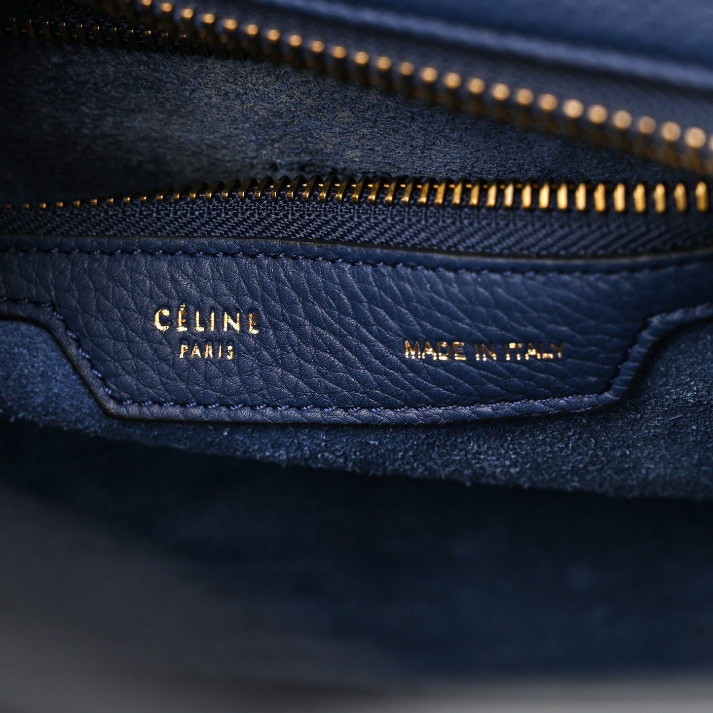 Drummed Calfskin Micro Luggage Marine