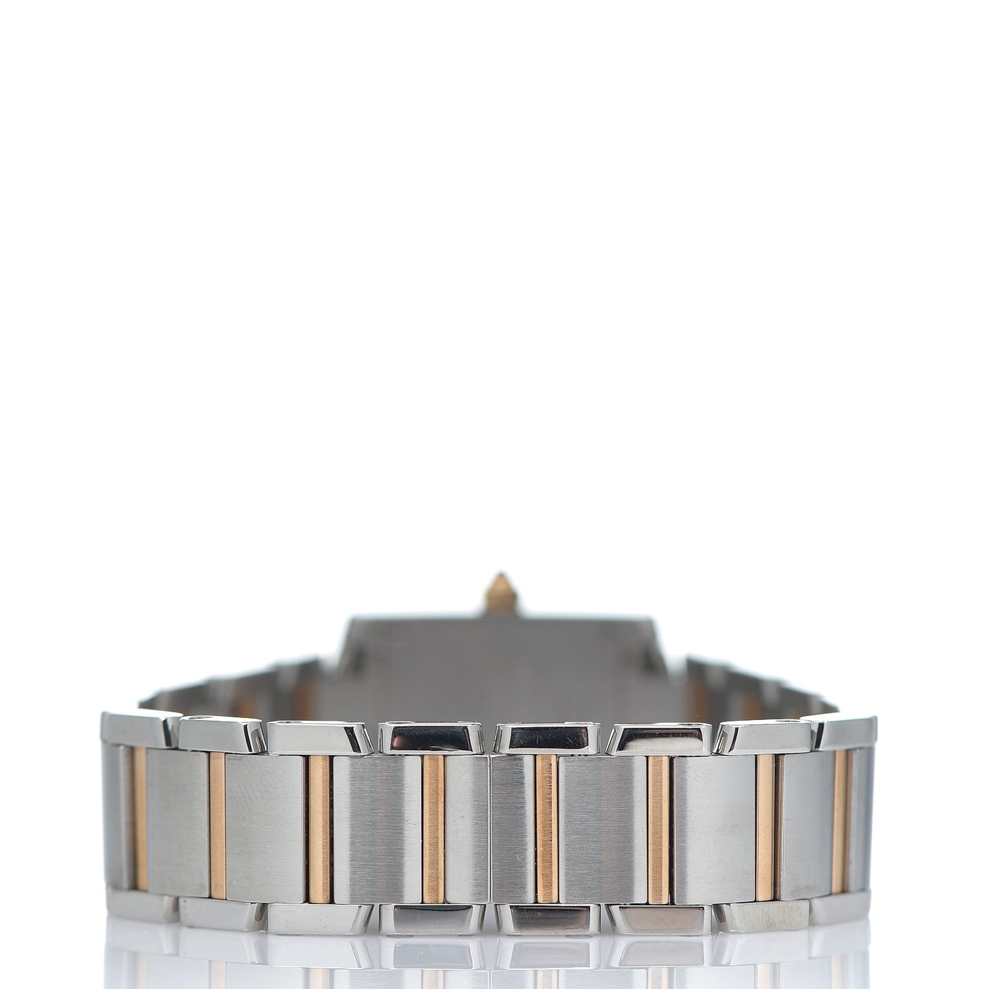 Stainless Steel 18K Pink Gold 20mm Tank Francaise 160th Anniversary Quartz Watch