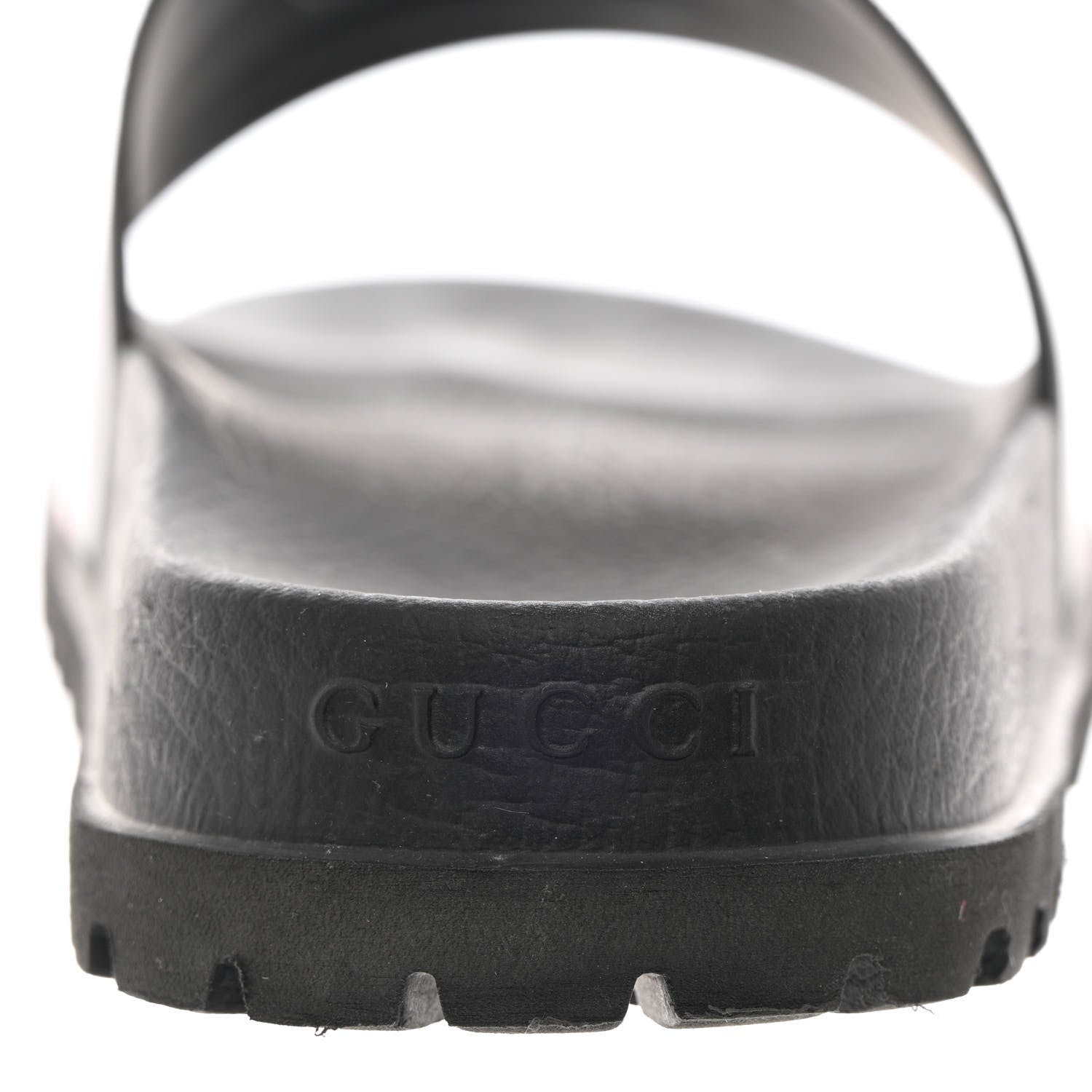 Gucci Rubber Web Mens Lug Sole Slide Sandals 11 Black Green Red 6 of 17
