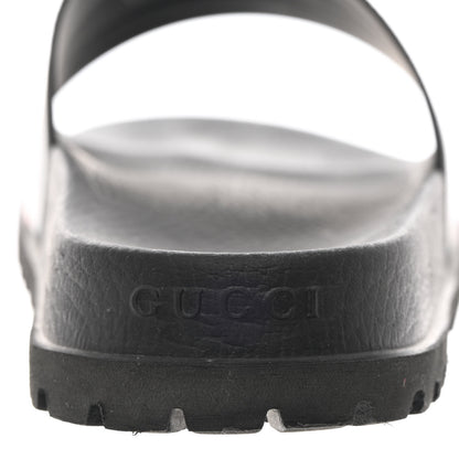 Gucci Rubber Web Mens Lug Sole Slide Sandals 11 Black Green Red 6 of 17