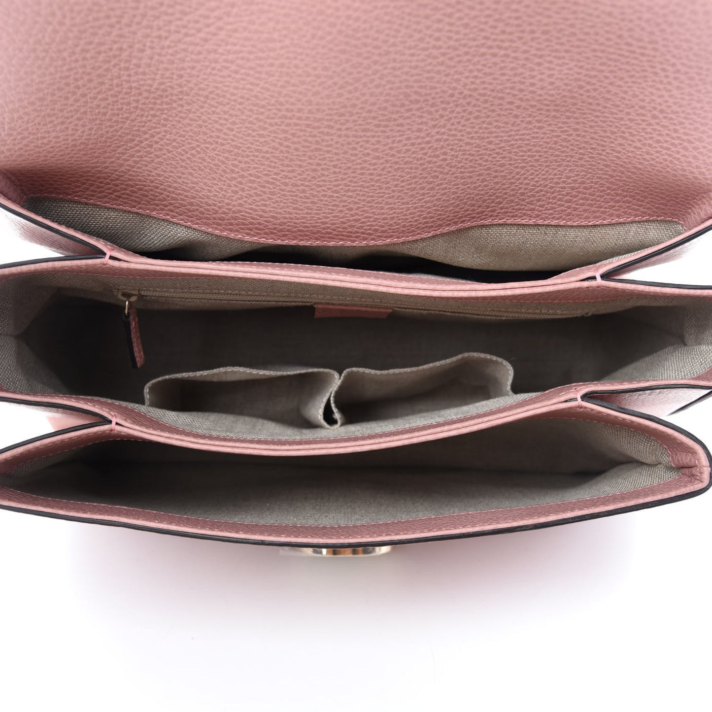 Dollar Calfskin Medium Interlocking G Top Handle Shoulder Bag Soft Pink