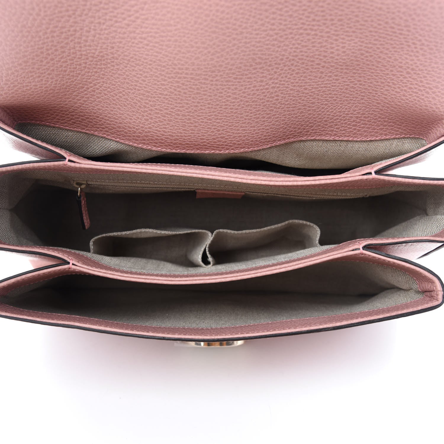 Gucci Dollar Calfskin Medium Interlocking G Top Handle Shoulder Bag Soft Pink 5 of 10