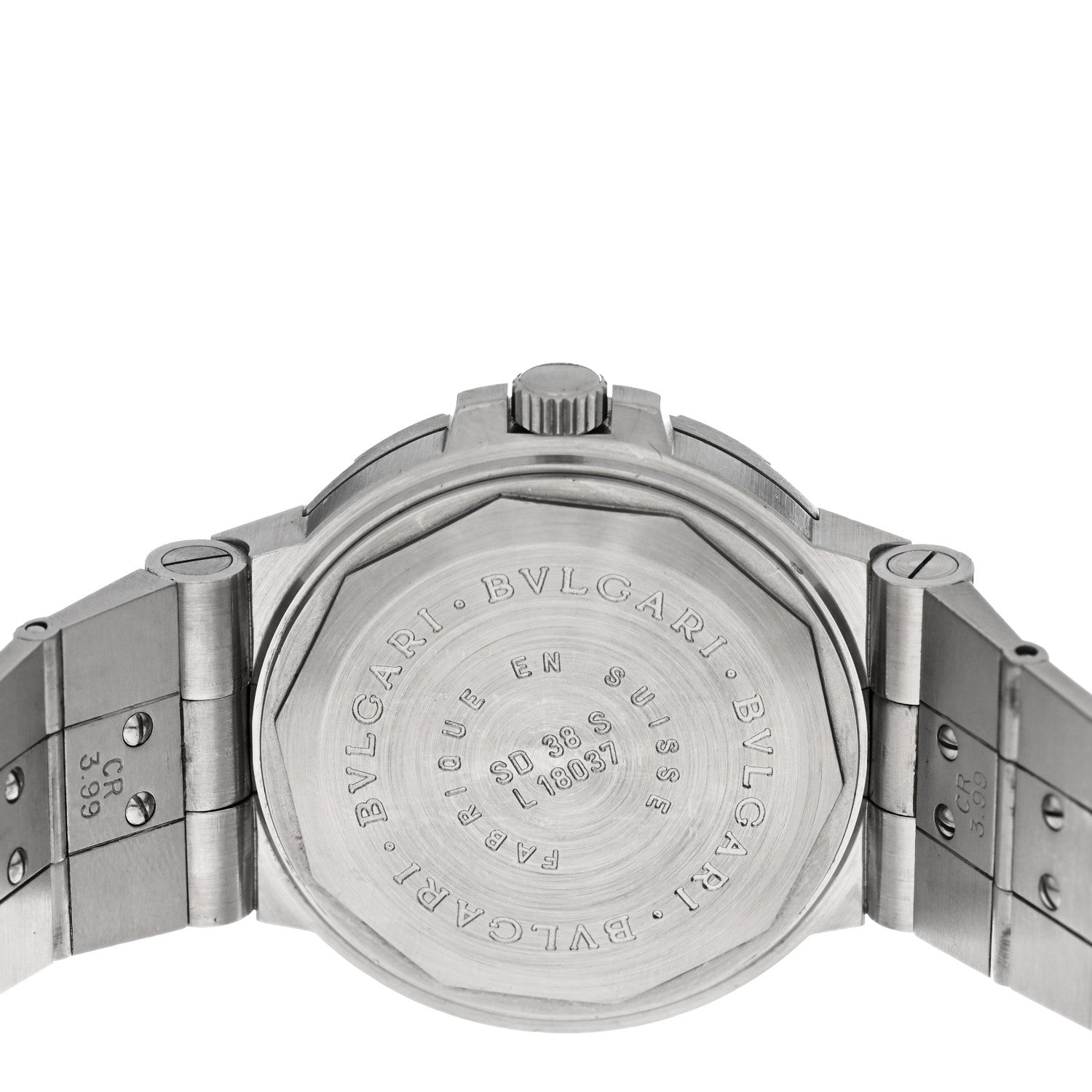 Bulgari Stainless Steel 38mm Diagono Scuba Automatic Watch Black 4 of 5