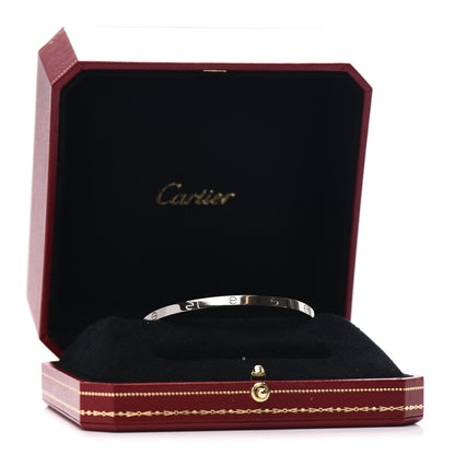 Cartier 18K White Gold Small LOVE Bracelet 18 4 of 4