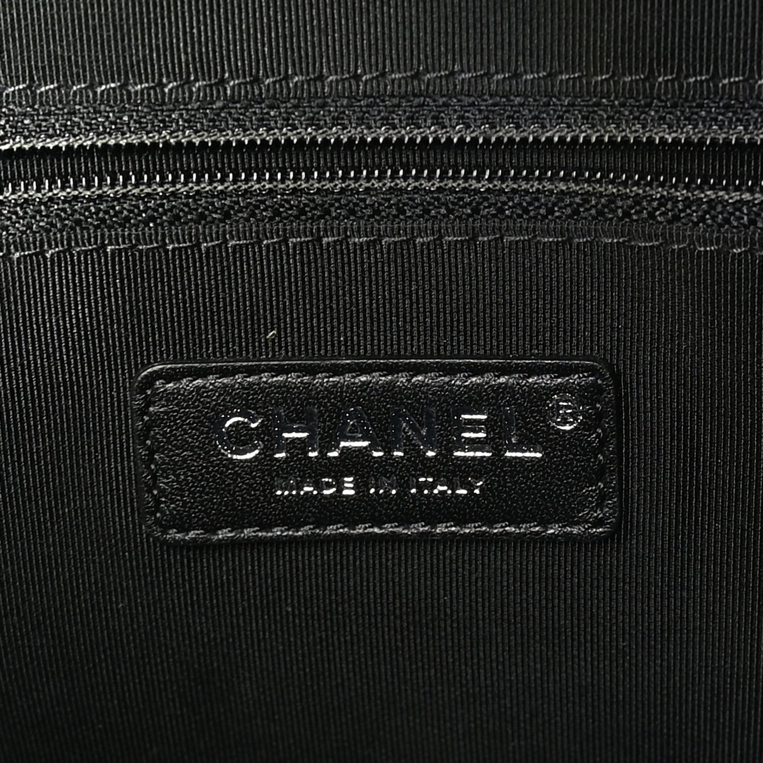 Chanel Calfskin Chain 20s Signature Tote Black 6 of 10