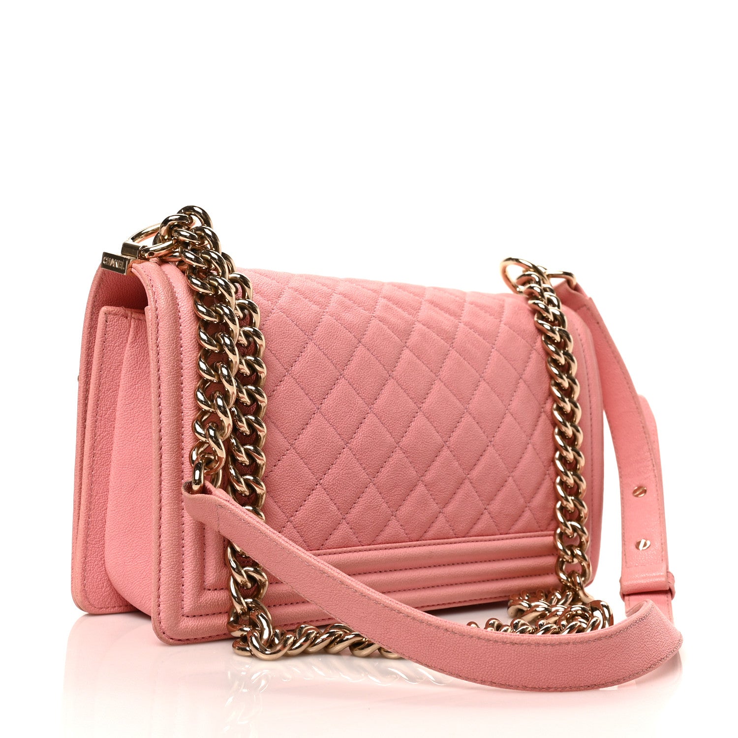 Chanel Caviar Quilted Medium Boy Flap Pink 3 of 9
