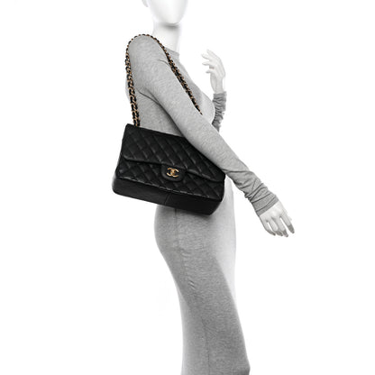 Chanel Caviar Quilted Jumbo Double Flap Black 2 of 11