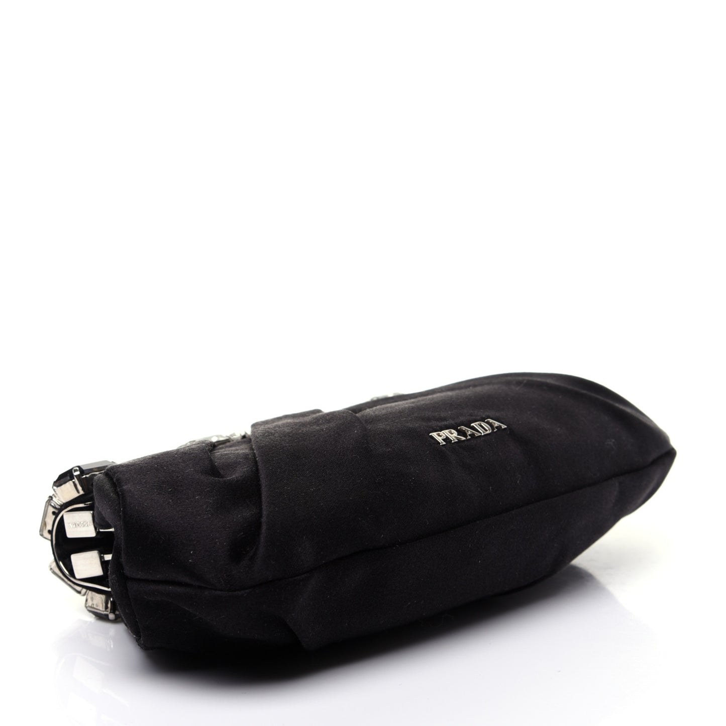 Satin Stones Clutch Black