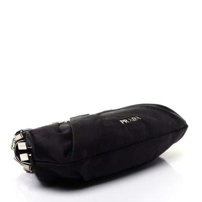 Prada Satin Stones Clutch Black 4 of 12