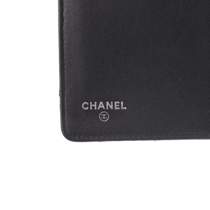 Chanel Calfskin Diamond Stitched Wallet Black 6 of 8