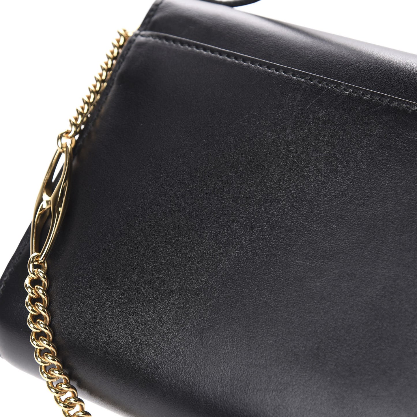Smooth Calfskin Small Zumi Top Handle Shoulder Bag Black