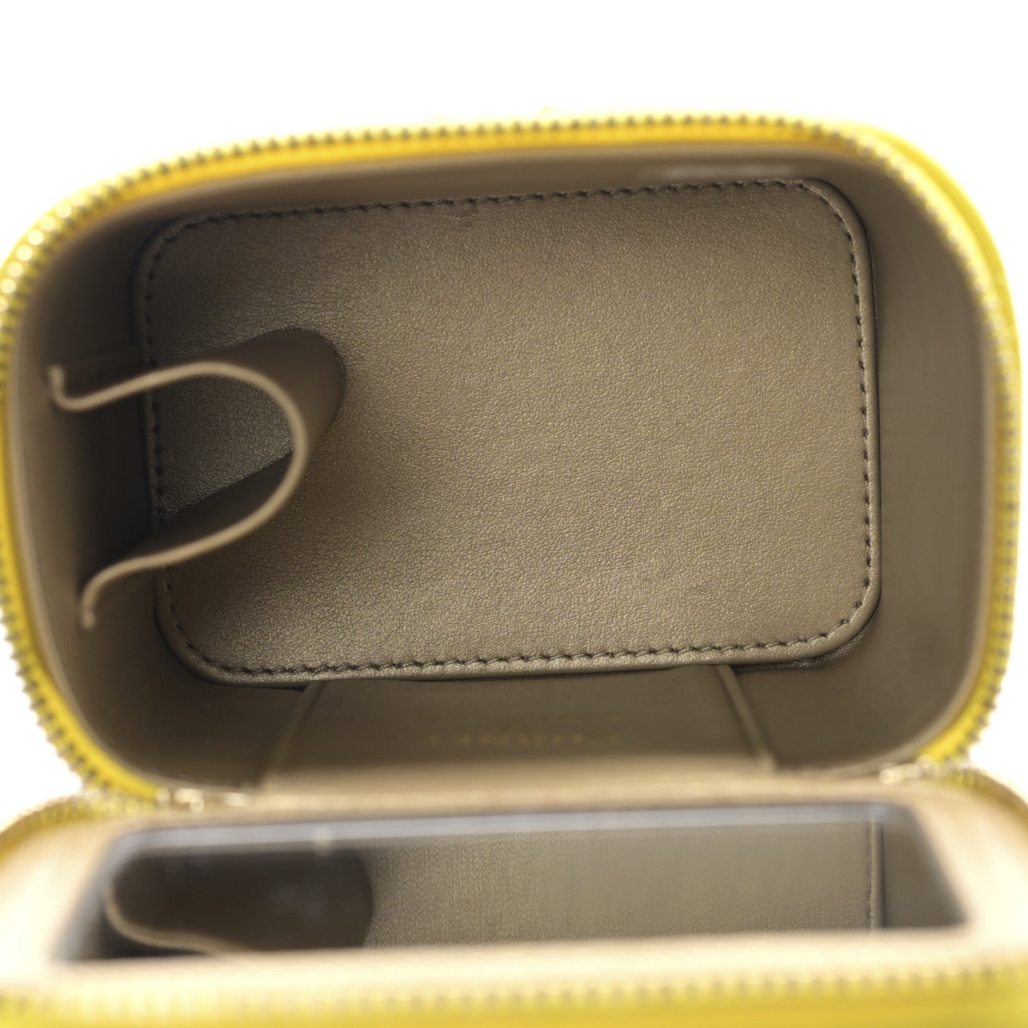 Chanel Lambskin Quilted Mini Pearl Crush Vanity Case With Chain Yellow 5 of 9