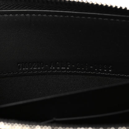 Fendi Vitello Grace Light Micro FF Embossed Zip Around Wallet Asfalto Black 7 of 8