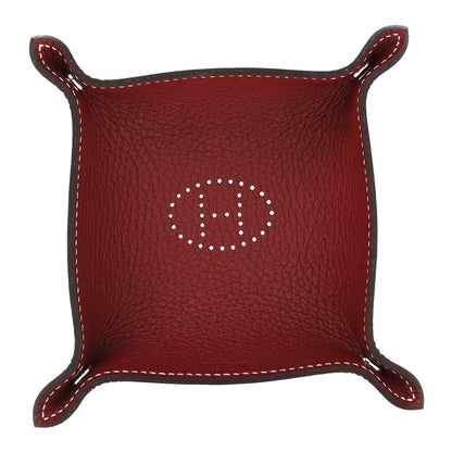 Hermes Taurillon Clemence Mini Mises et Relances Change Tray Rouge H 1 of 8