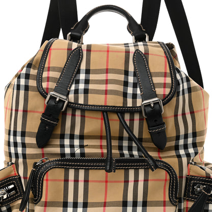 Burberry Nylon Vintage Check Medium Rucksack Backpack Antique Yellow 7 of 13