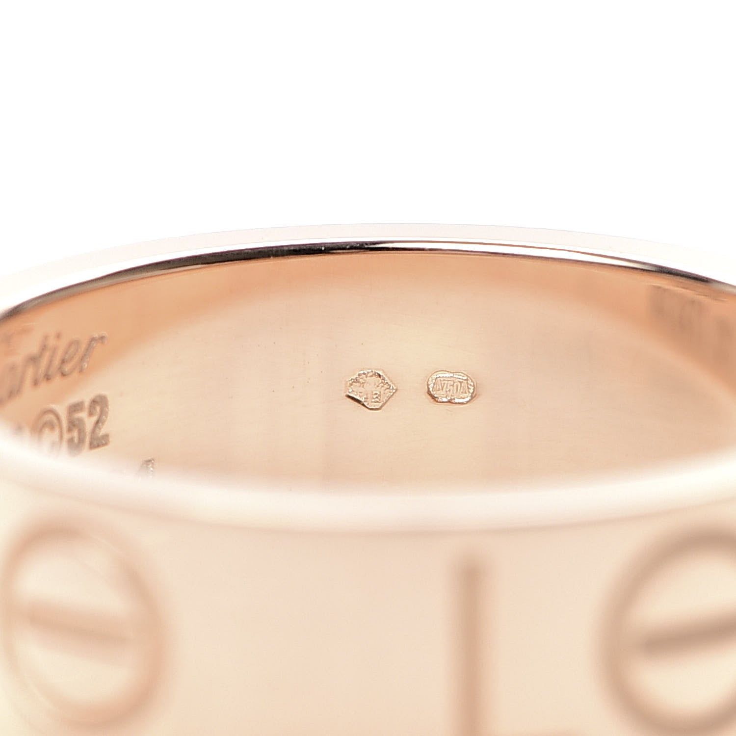 Cartier 18K Pink Gold 5.5mm Engraved LOVE Ring 52 6 5 of 6
