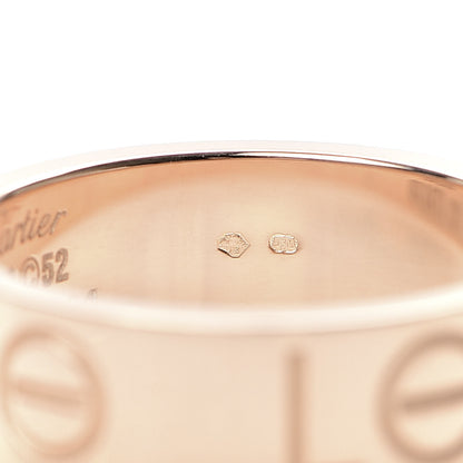 Cartier 18K Pink Gold 5.5mm Engraved LOVE Ring 52 6 5 of 6