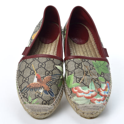 Gucci GG Supreme Monogram Tian Womens Espadrilles 38.5 Beige Multicolor Red 5 of 12