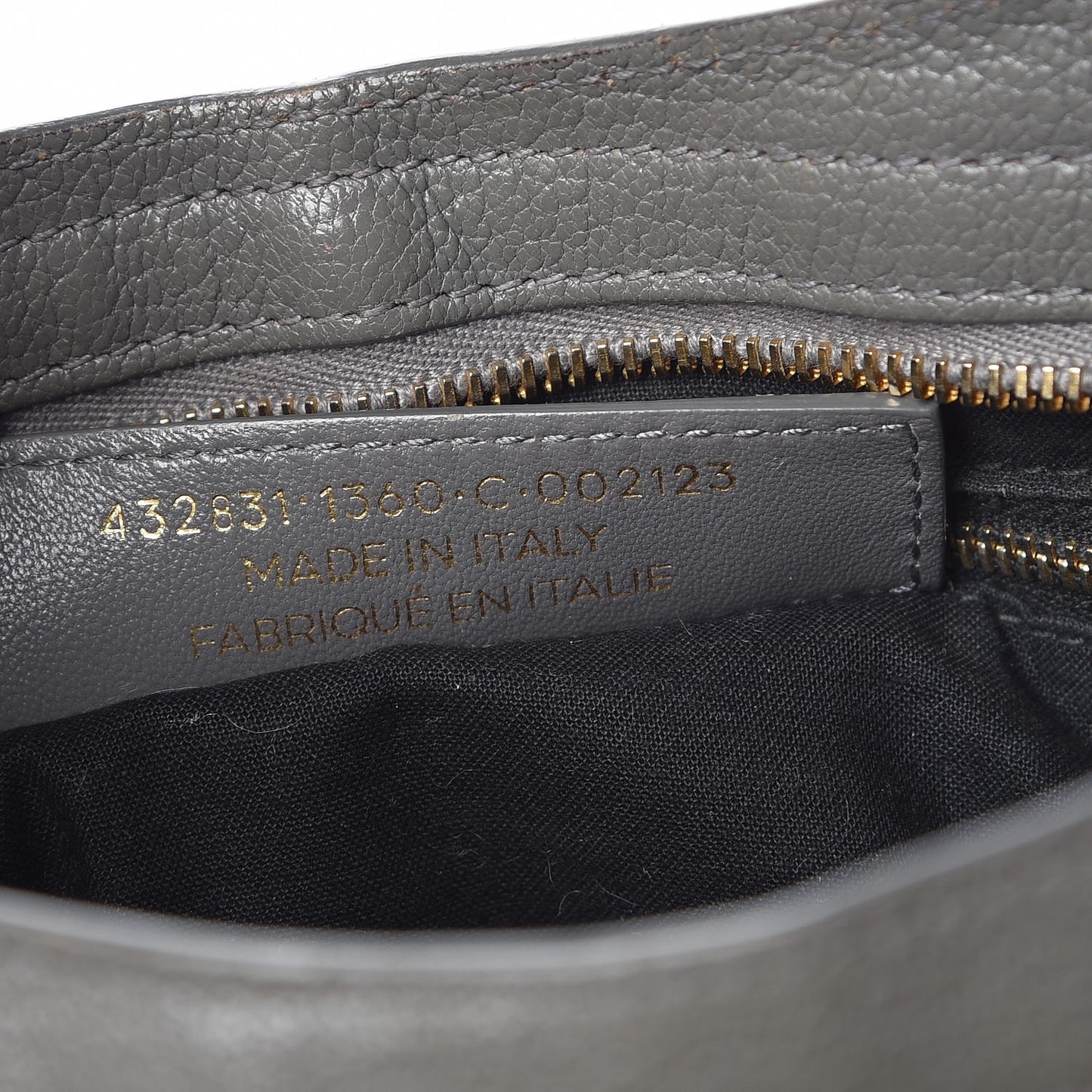 Chevre Gold Metallic Edge Hardware S City Gris Acier