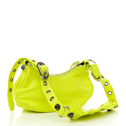 Balenciaga Agneau Arena Le Cagole Shoulder Bag XS Fluo Yellow 3 of 11
