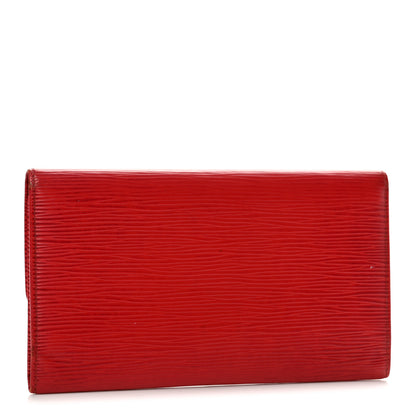 Louis Vuitton Epi Porte Tresor International Wallet Castillan Red 3 of 11