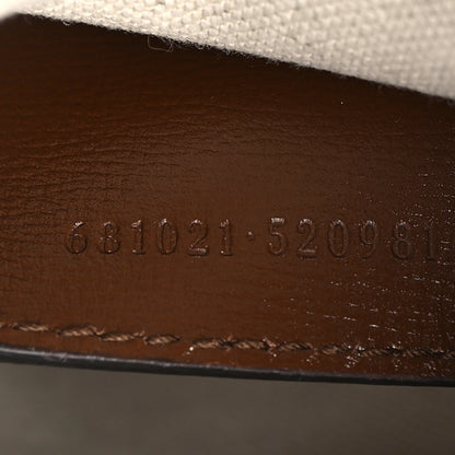 Gucci GG Supreme Monogram Azalea Calfskin Retro Interlocking G Flat Messenger Bag Beige Ebony Brown Sugar 7 of 9