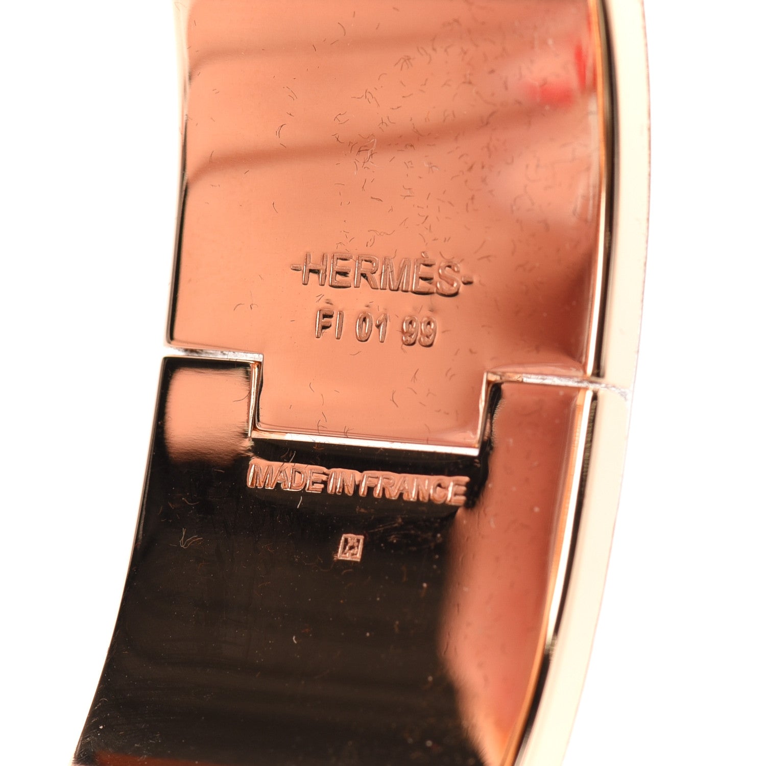 Hermes Enamel Wide Clic Clac H Bracelet PM Craie 4 of 4