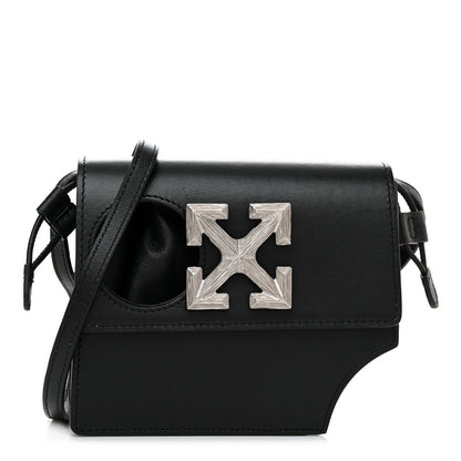 Off-White Calfskin Jitney 0.7 Meteor Bag Black 1 of 12