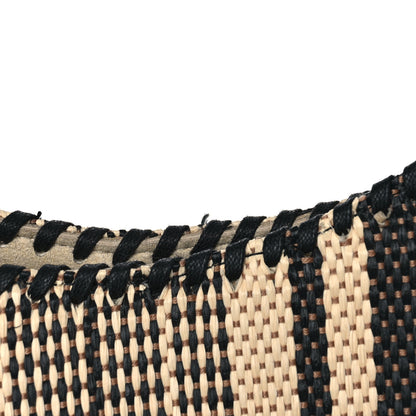 Stella McCartney Raffia Large Striped Falabella Tote Bag Black 10 of 10