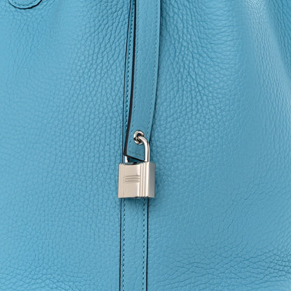 Hermes Taurillon Clemence Picotin Lock 22 MM Bleu du Nord 8 of 10