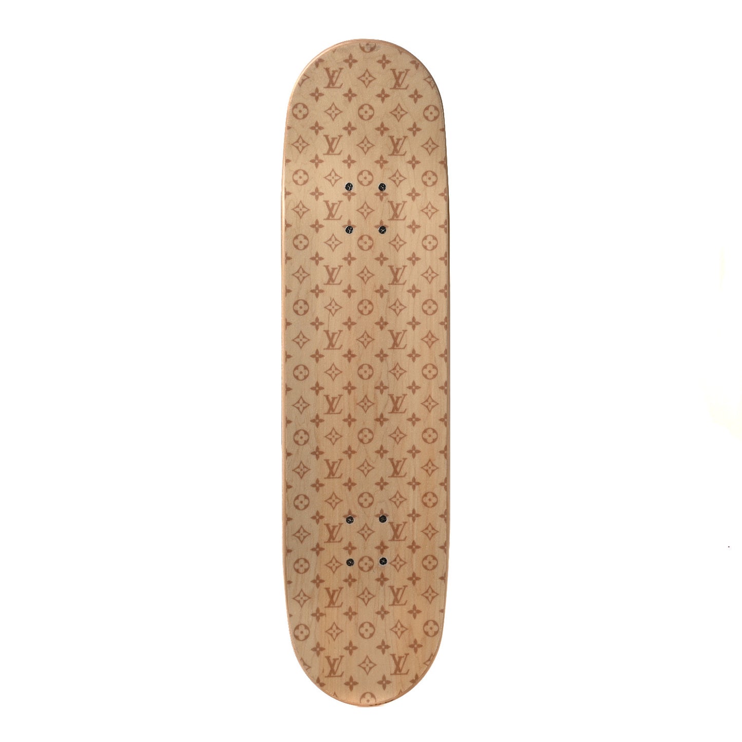 Maple Wood Monogram Skateboard Brown