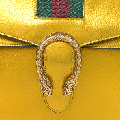 Gucci Metallic Calfskin Medium Dionysus Shoulder Bag Yellow 10 of 11