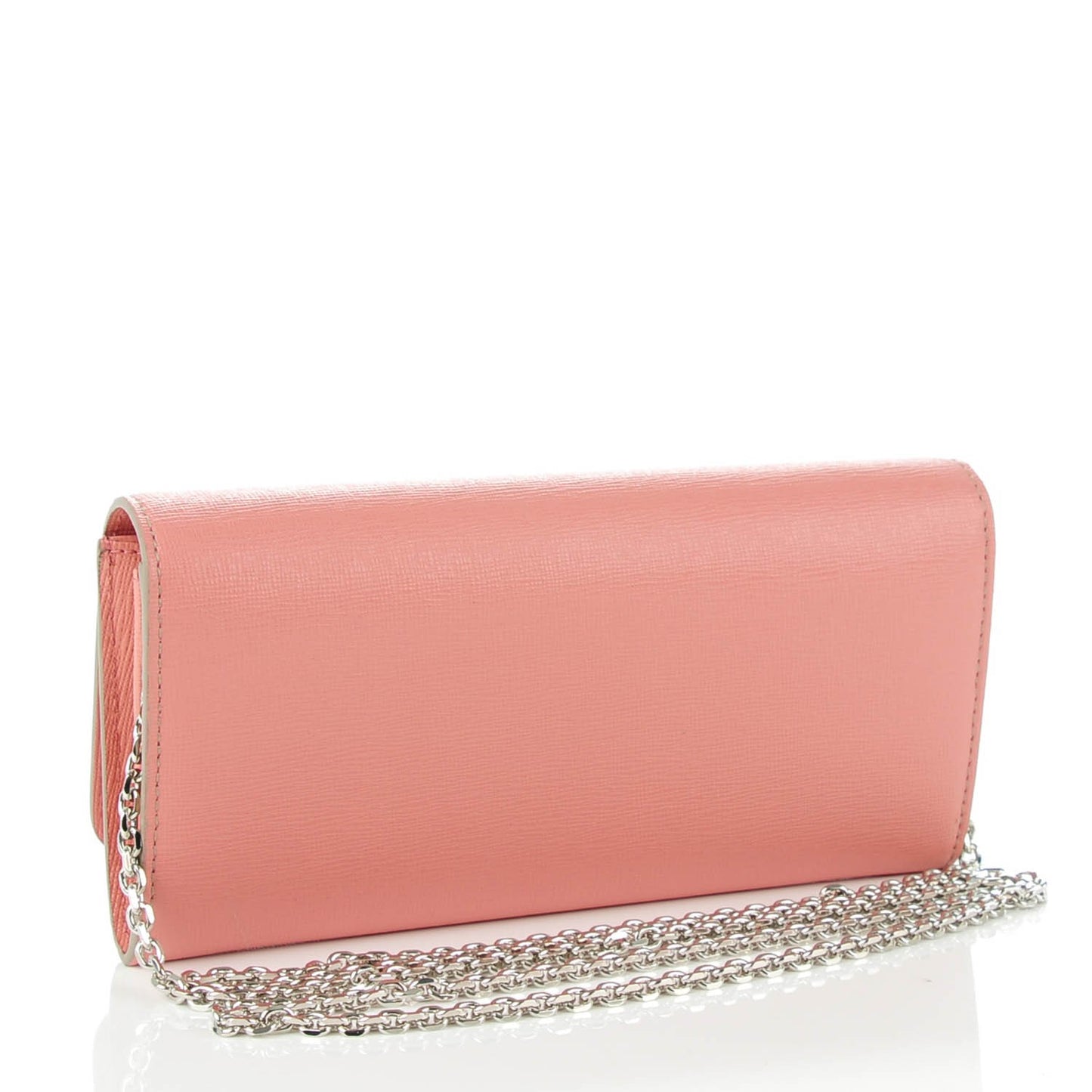Vitello Elite Crystal Eye Monster Continental Wallet on Chain Grigio Polvere Ribes Multicolor